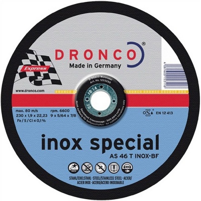 Отрезной диск+шлиф Special Inox AS46T125x2,5x22,23